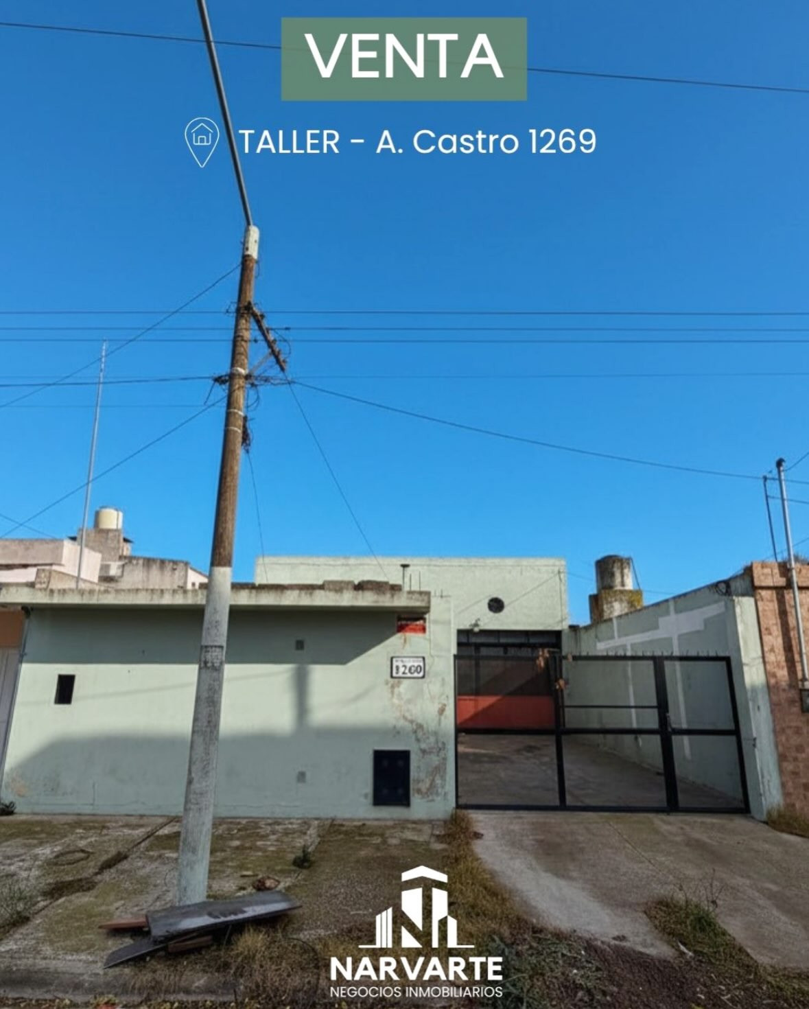 Taller / Galpón Comercial en Venta – Amparo Castro 1269 — Olavarría