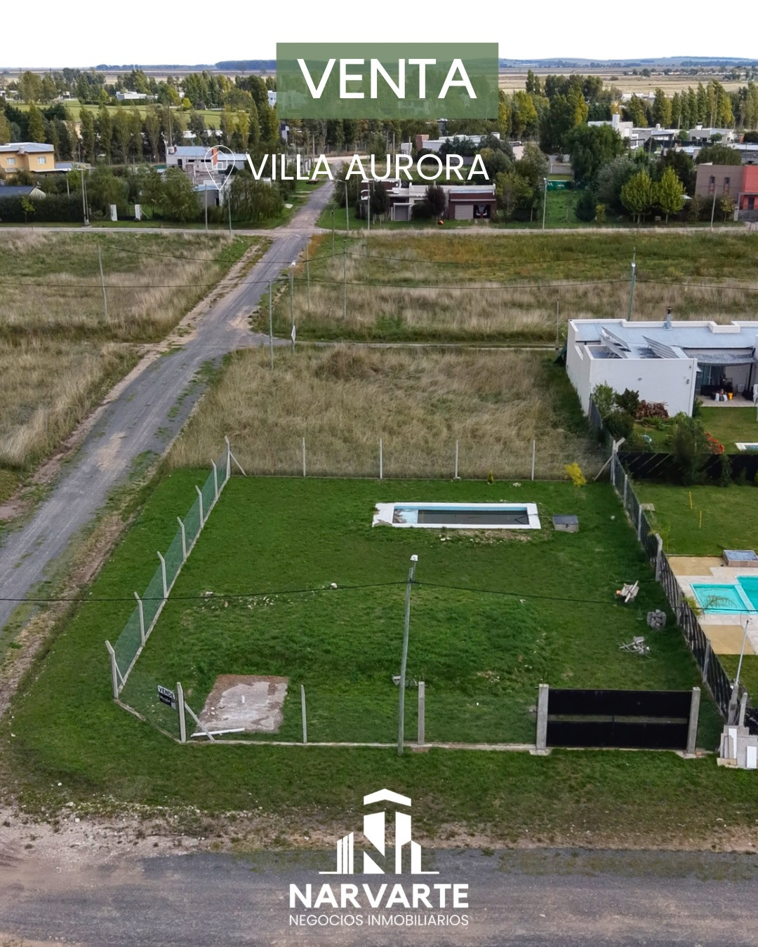 Lote Esquina con Pileta en Venta – Villa Aurora — Olavarría